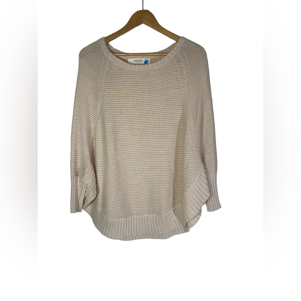 Anthropologie | Sparrow Beige poncho style‎ sweater